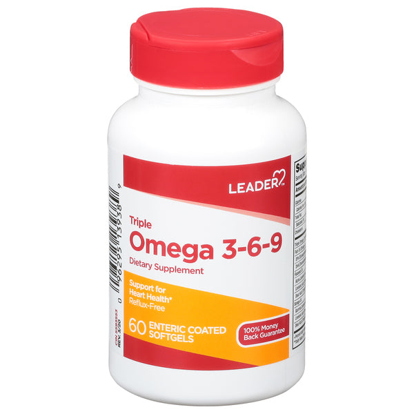 Leader Triple Omega 3-6-9 Enteric Coated Softgels 60Ct
