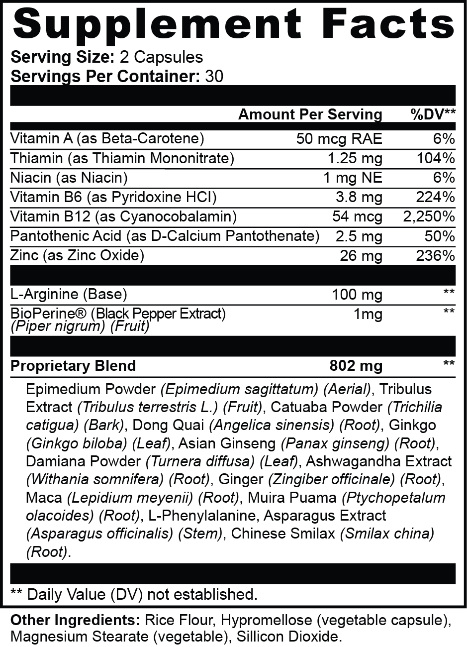 Midnight Desire Female Enhancement – Libido, Arousal & Stamina Support for Women – Maca, Ashwagandha, Ginseng & L-Arginine – 60 Ct