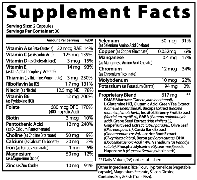 Brain & Focus Formula 60 capsules