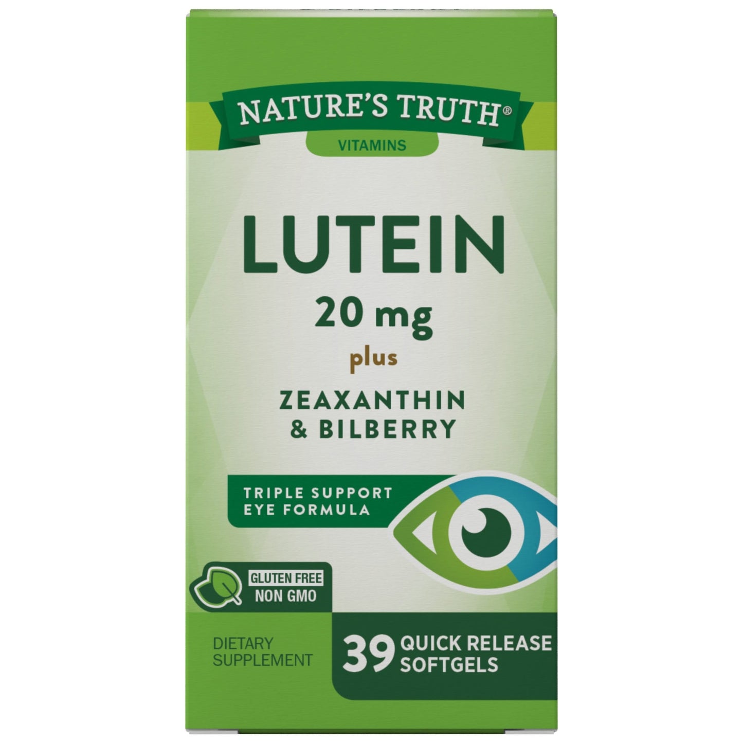 Nature's Truth Lutein 20 Mg Plus Zeaxanthin & Bilberry