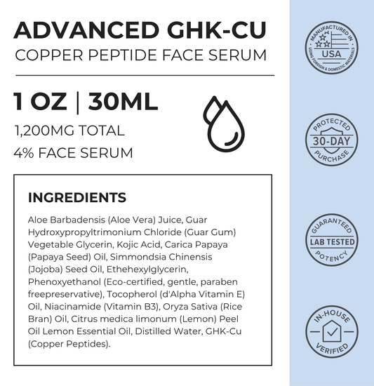 GHK-Cu Kupferpeptid-Gesichts- & Halsserum