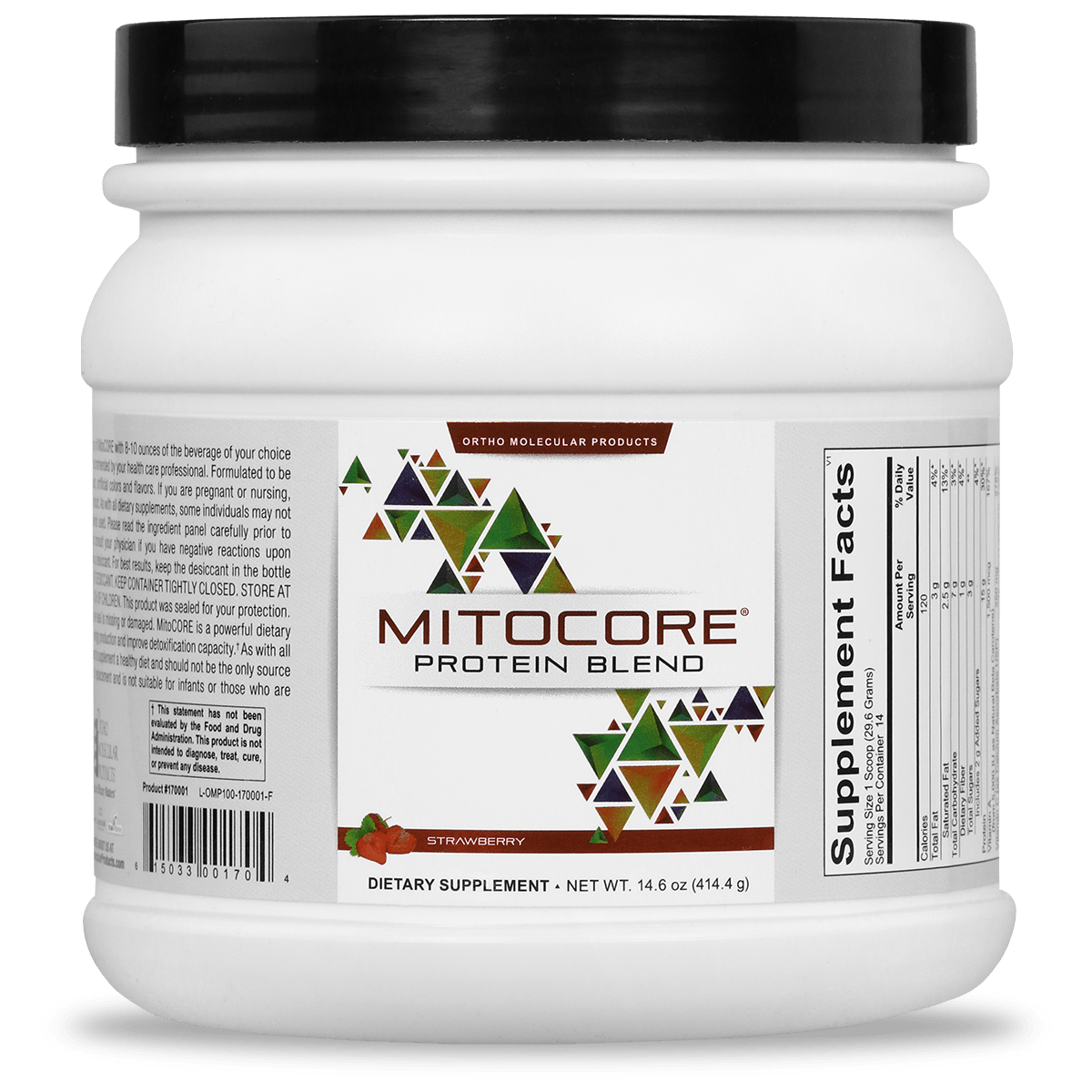 Ortho Molecular MitoCORE Powder Strawberry 14.6 oz