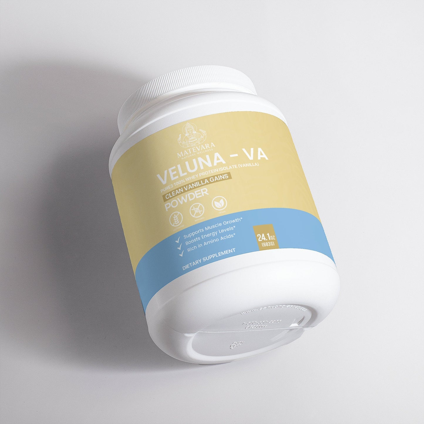 Veluna VA Pure3 Whey Protein Isolate Powder |24.1oz (683g)