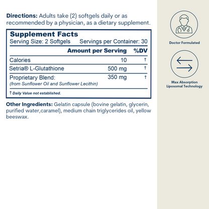 Liposomal Glutathione - Softgels (60 Count / 30 Servings)