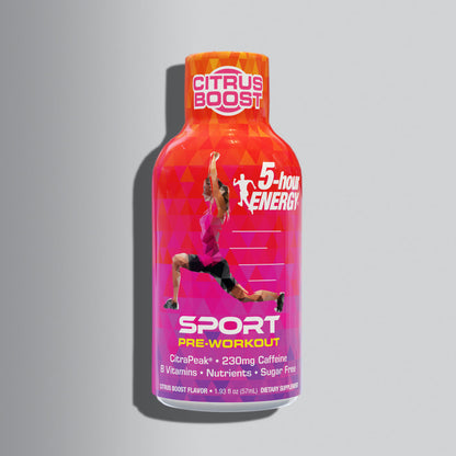 24 Pack 5-hour ENERGY Pre-Workout Shots, Citrus Boost Sport Flavor, 1.93 Fl Oz