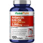 NusaPure Antarctic Krill Oil 2000 mg 120 Softgels, Omega-3 EPA 360mg, DHA 240mg, Soyfree Astaxanthin Supplement Sourced from Krill 800ppm