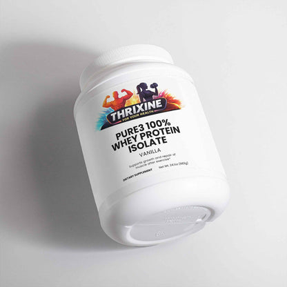 Pure3 100% Whey Protein Isolate (Vanilla) Made in the USA