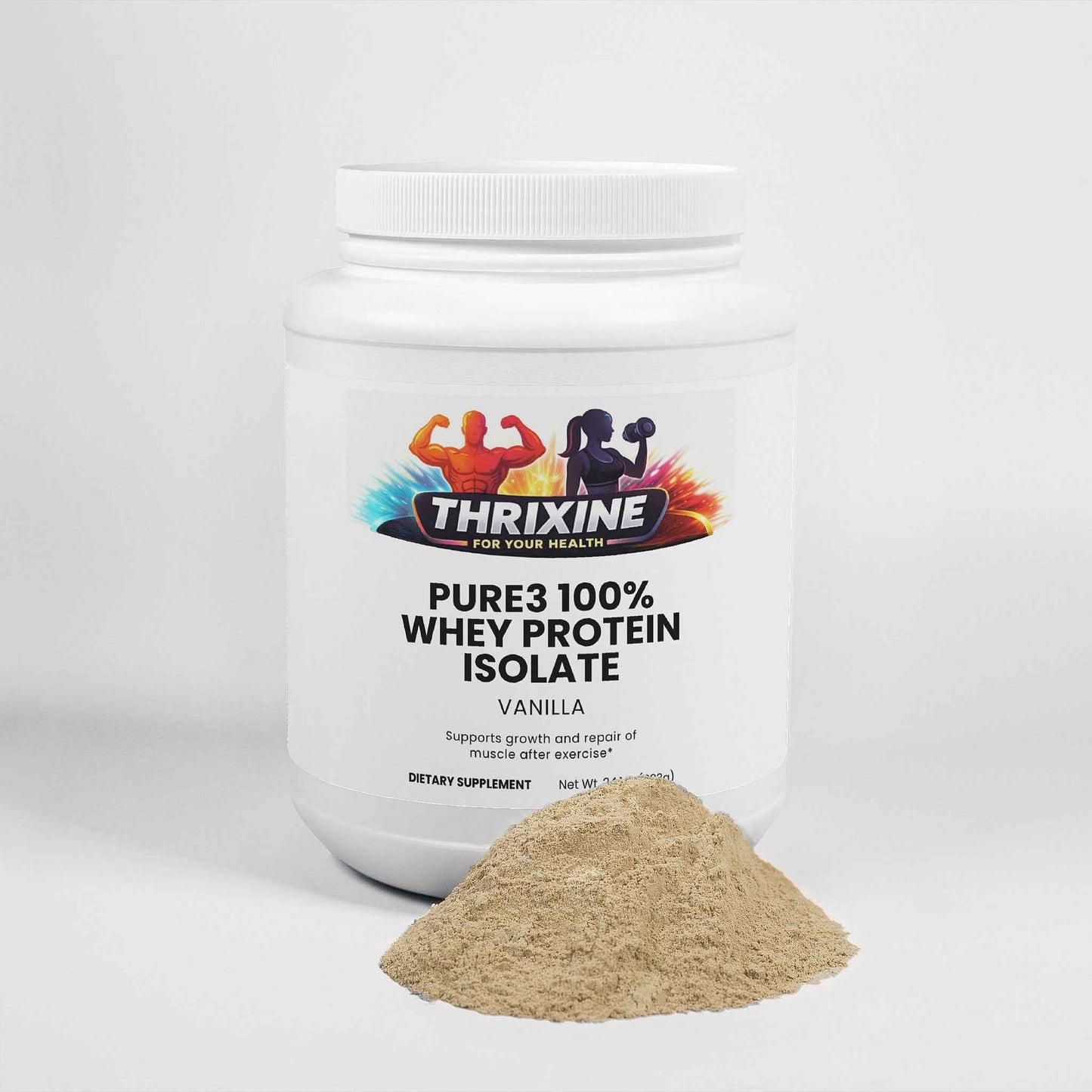 Pure3 100% Whey Protein Isolate (Vanilla) Made in the USA