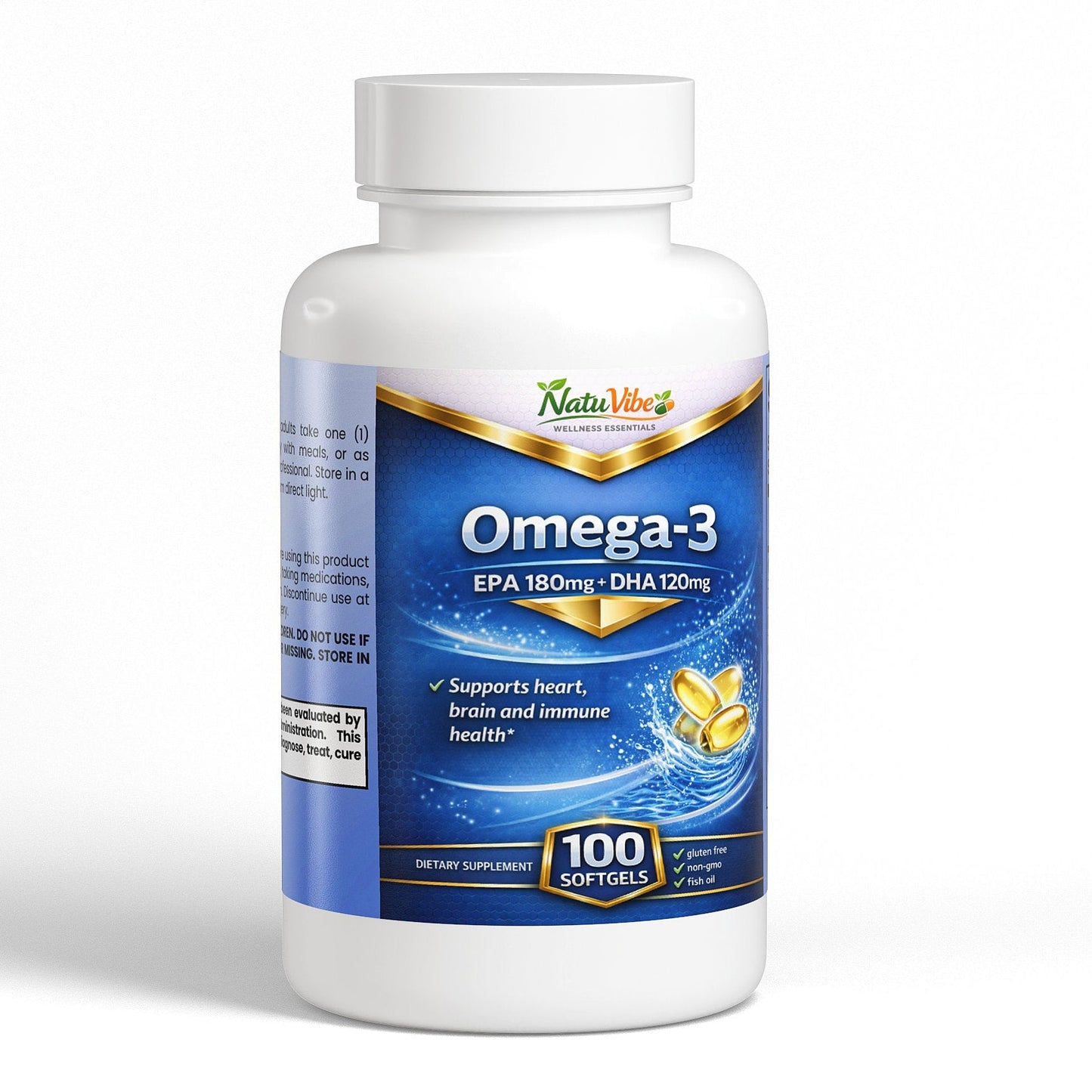 Omega-3 EPA 180mg + DHA 120mg 100 Softgels