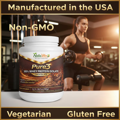 Pure3 100% Whey Protein Isolate (Chocolate)