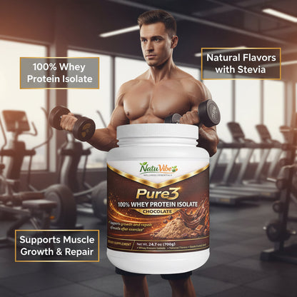 Pure3 100% Whey Protein Isolate (Chocolate)
