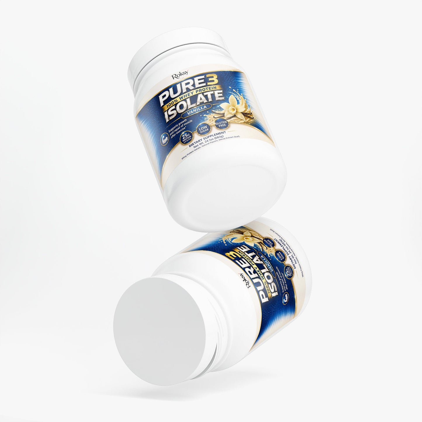 Pure3 100% Whey Protein Isolate (Vanilla) 2 lb