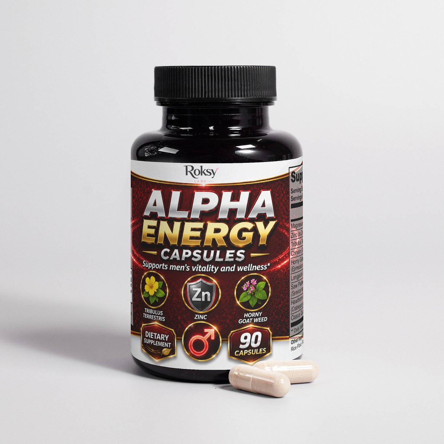 Alpha Energy 90 Caps Horny Goat Magnesium Saw Palmetto