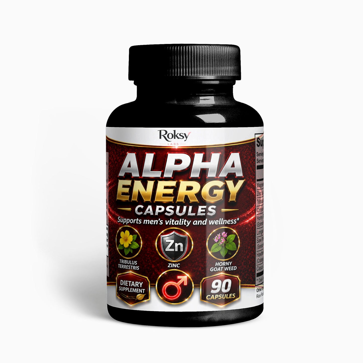 Alpha Energy 90 Caps Horny Goat Magnesium Saw Palmetto