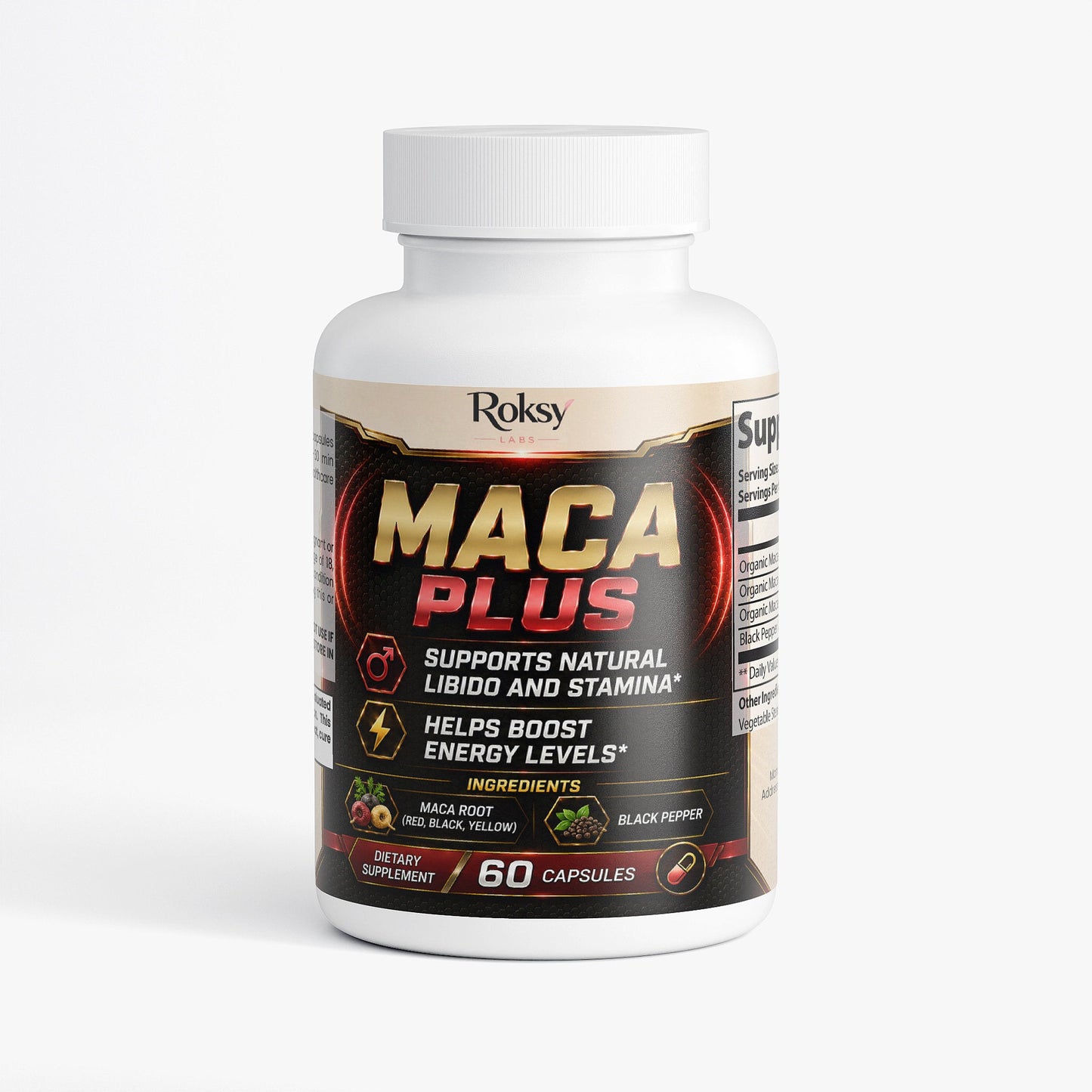 Maca Root Supplement for Libido & Stamina Maca Plus 60ct