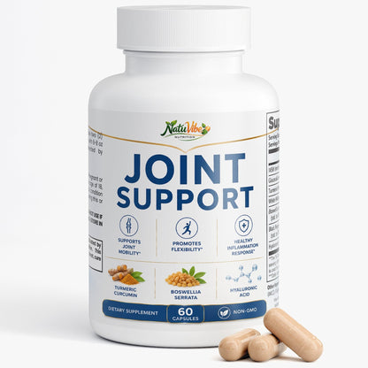 Advanced Joint Support Supplement with MSM, Glucosamine & Turmeric – Joint Flexibility & Mobility Formula | 60 Capsules