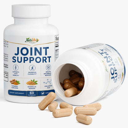 Advanced Joint Support Supplement with MSM, Glucosamine & Turmeric – Joint Flexibility & Mobility Formula | 60 Capsules
