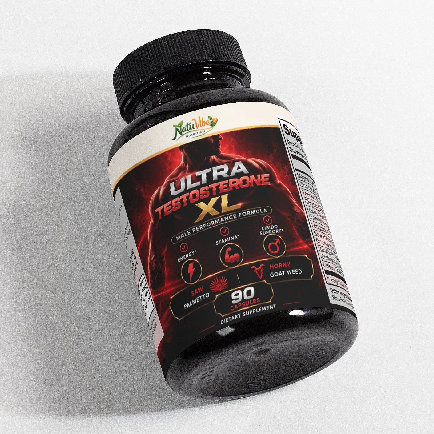 Ultra Testosterone Booster Strength Stamina Drive Energy For Male Enhancement 90ct