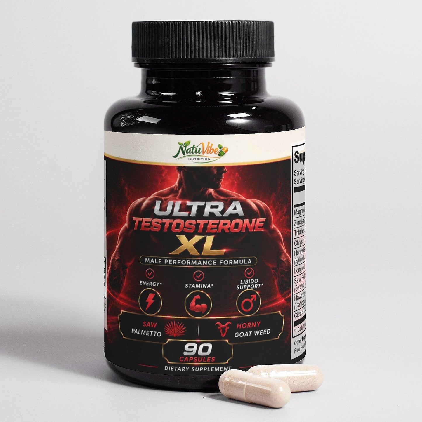 Ultra Testosterone Booster Strength Stamina Drive Energy For Male Enhancement 90ct