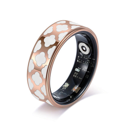 Health Smart Titanium Steel Ring Waterproof Blood Pressure Oxygen Sleep Movement Tracking Multi-Function Ring High-Tech Pair Ring