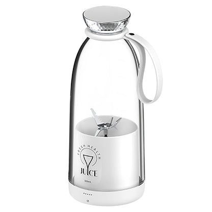 2-in-1 16.9OZ Portable Fruit Blender Electric Rechargeable Juice Cup for Shakes Smoothies Juice Personal Fruit Mixer with 6 Blades