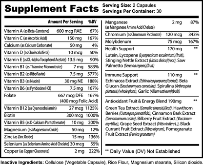 Men's Complete Supplement Tablet with Vitamins 60 count - Clearance Sale