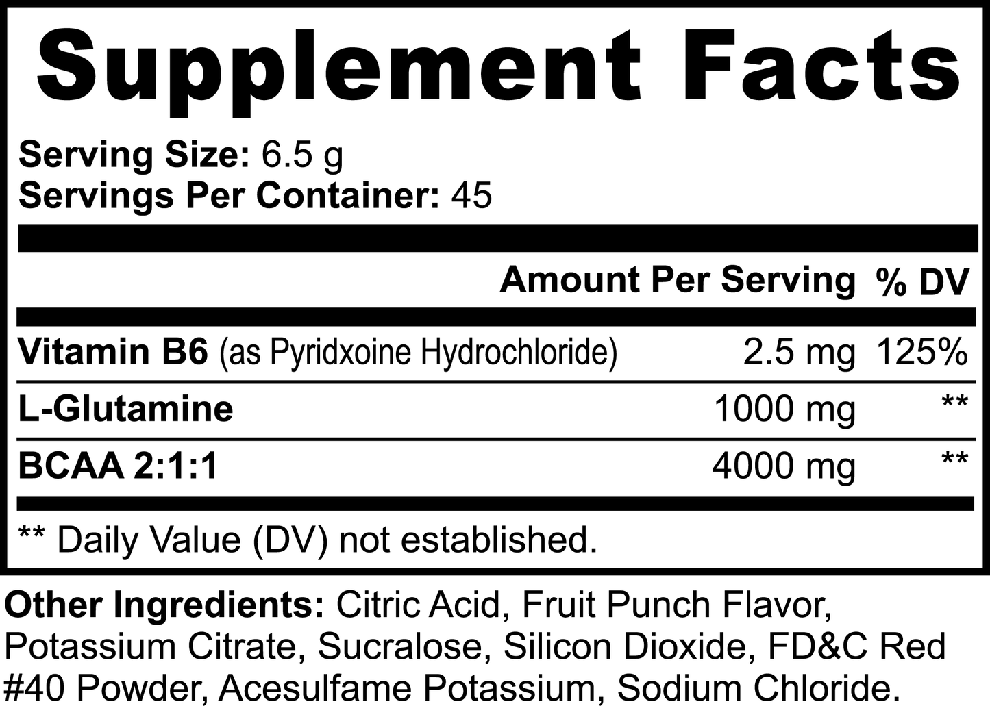 BCAA Pre-Round Formula
