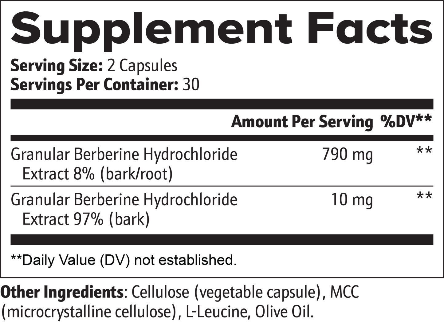 Berberine HCl Complex | Metabolic & Blood Sugar Support