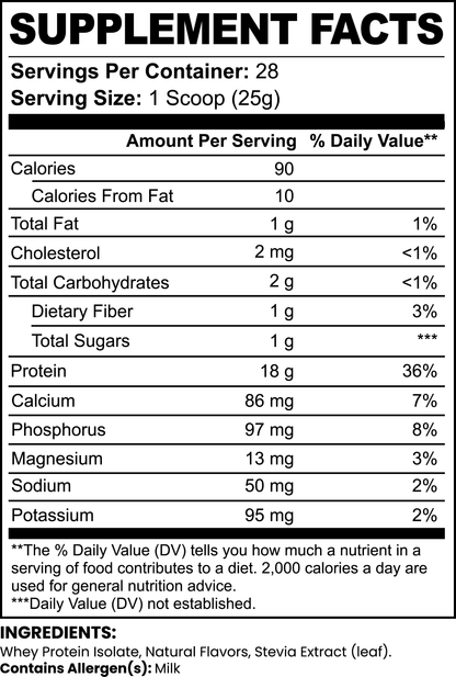 PURE3 100% WHEY PROTEIN ISOLATE (CHOCOLATE)