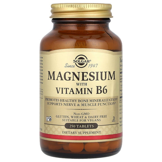 Solgar Magnesium With Vitamin B6, 250 Tablets