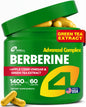 Berberine HCL Supplement - 60 Capsules