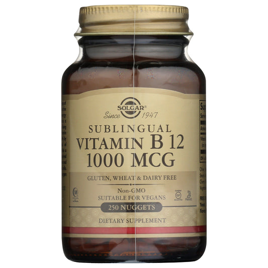 Solgar Sublingual Vitamin B12, 1,000 Mcg, 250 Nuggets