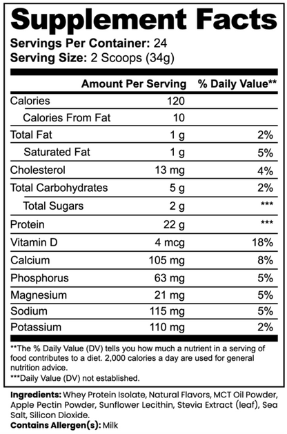 Advanced 100% Whey Protein Isolate (Vanilla)