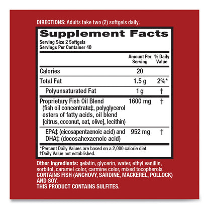 MegaRed Advanced Triple Absorption Omega-3 Softgel, 80 Count