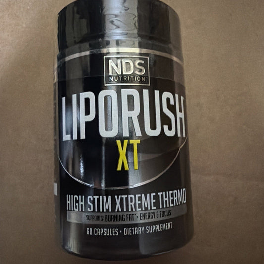 NDS Nutrition LipoRush XT Thermogenic Fat Burner 60 Caps Free Ship Exp 10/2027