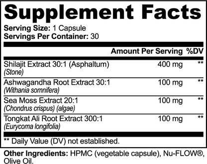 Shilajit Adaptogen Complex - Made in the USA