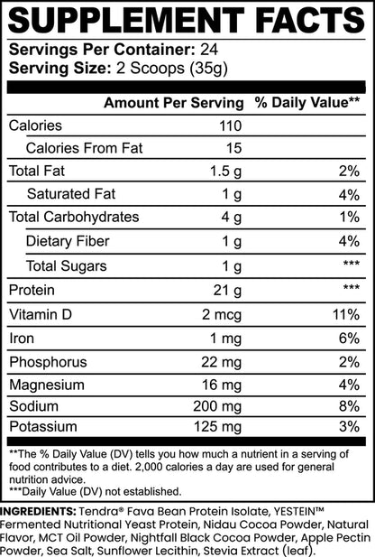 Plant Protein Chocolate 21g Protein, Muscle Recovery, Weight