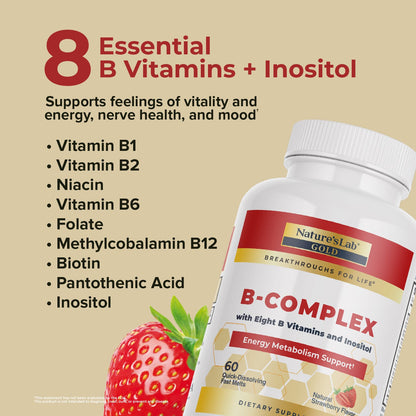 Nature's Lab Gold B-Complex - 60 Fast Melts