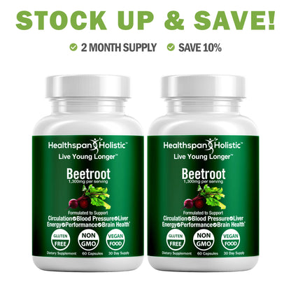 Organic Beetroot Supplement 60 Capsules
