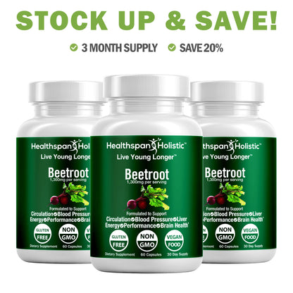 Organic Beetroot Supplement 60 Capsules
