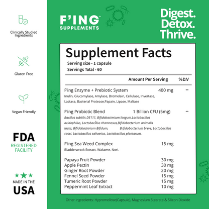 F'ing Digestion - Daily Digestive Enzyme + Probiotic Supplement