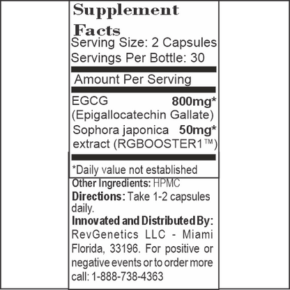 EGCG 800mg Caffeine-Free: Green Tea Extract for Cellular Health