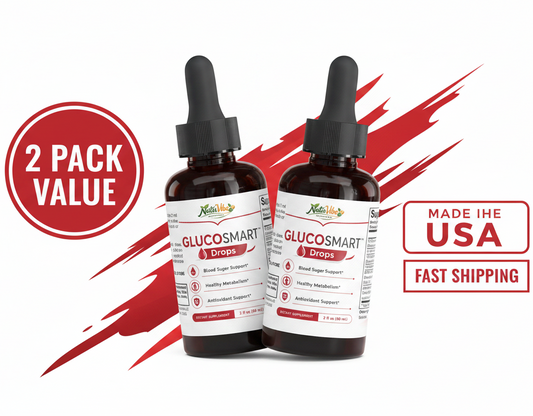 GlucoSmart Tropfen 2er-Pack | Nahrungsergänzungsmittel zur Unterstützung des Blutzuckerspiegels | 2 x 60ml