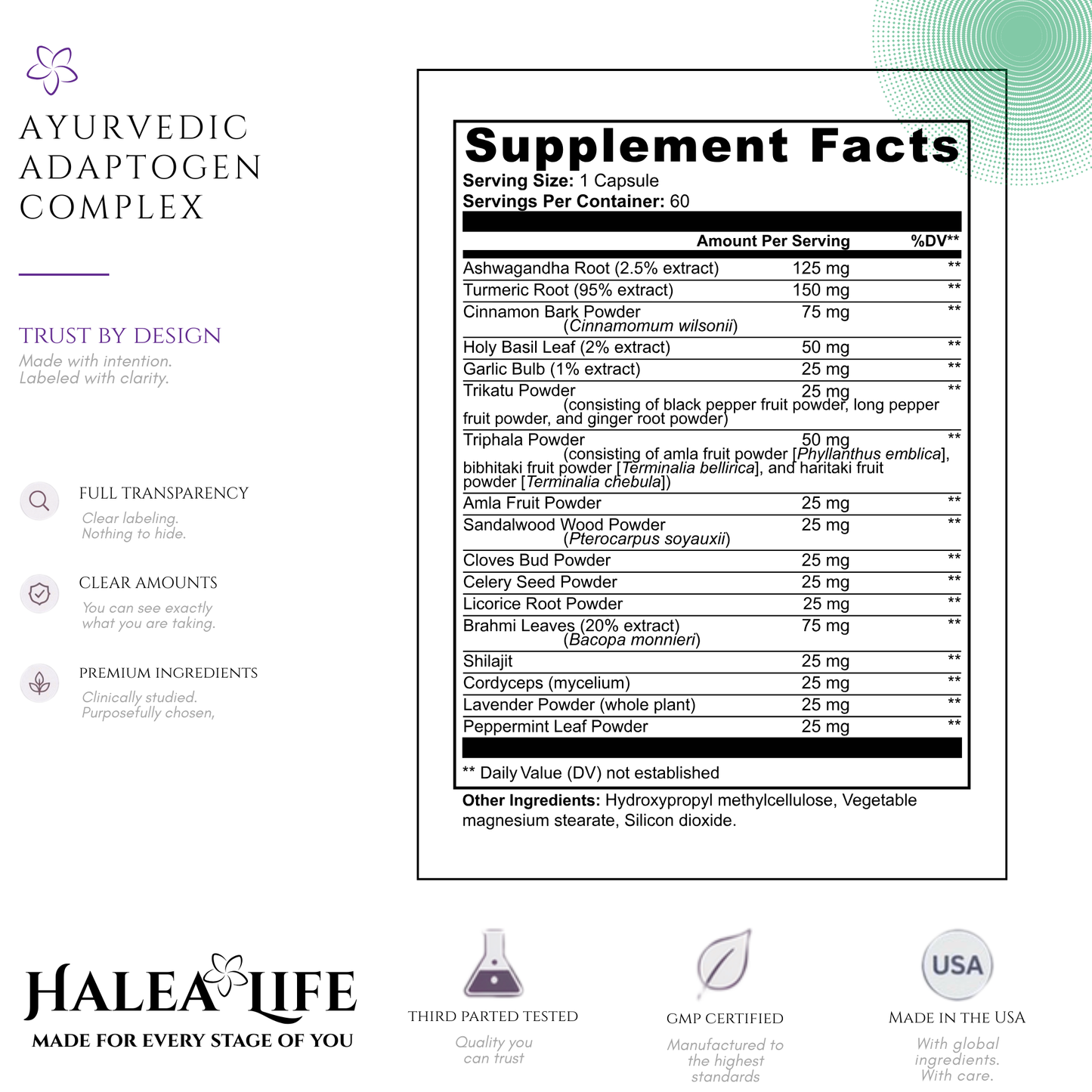 Ayurvedic Adaptogen Complex – Ashwagandha, Shilajit & Triphala