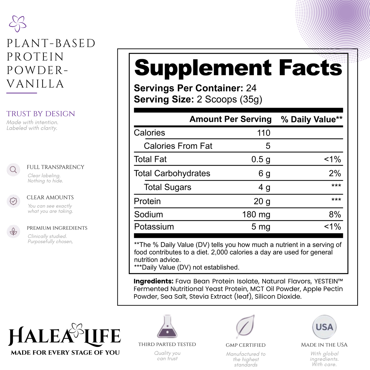 Vanilla Plant-Based Protein Powder
