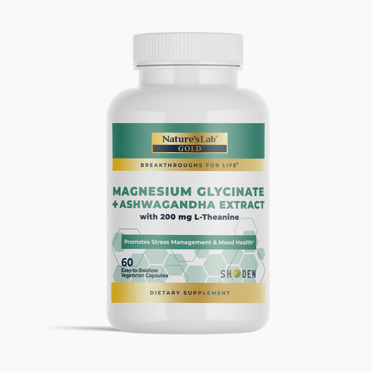 Nature's Lab Gold Magnesium + Ashwagandha with L-Theanine - 60 Capsules