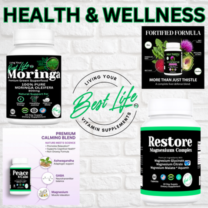 Moringa Capsules - Pure Moringa Powder, Energy, Skin, Immune & Gut Health Superfood, Rich in Antioxidants, Essential Vitamins & Amino Acids, Natural Green Superfood Supplement - 60 Count