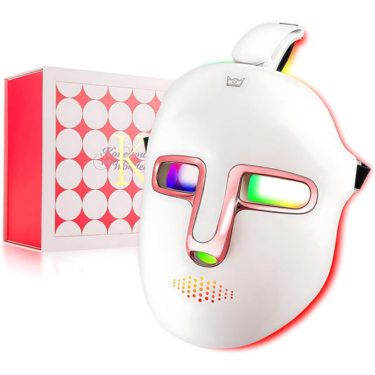 RadiantGlow Kabellose LED-Gesichtsmaske mit 7 Farben und 270 Leuchtdioden für verjüngende Schönheit und Anti-Aging