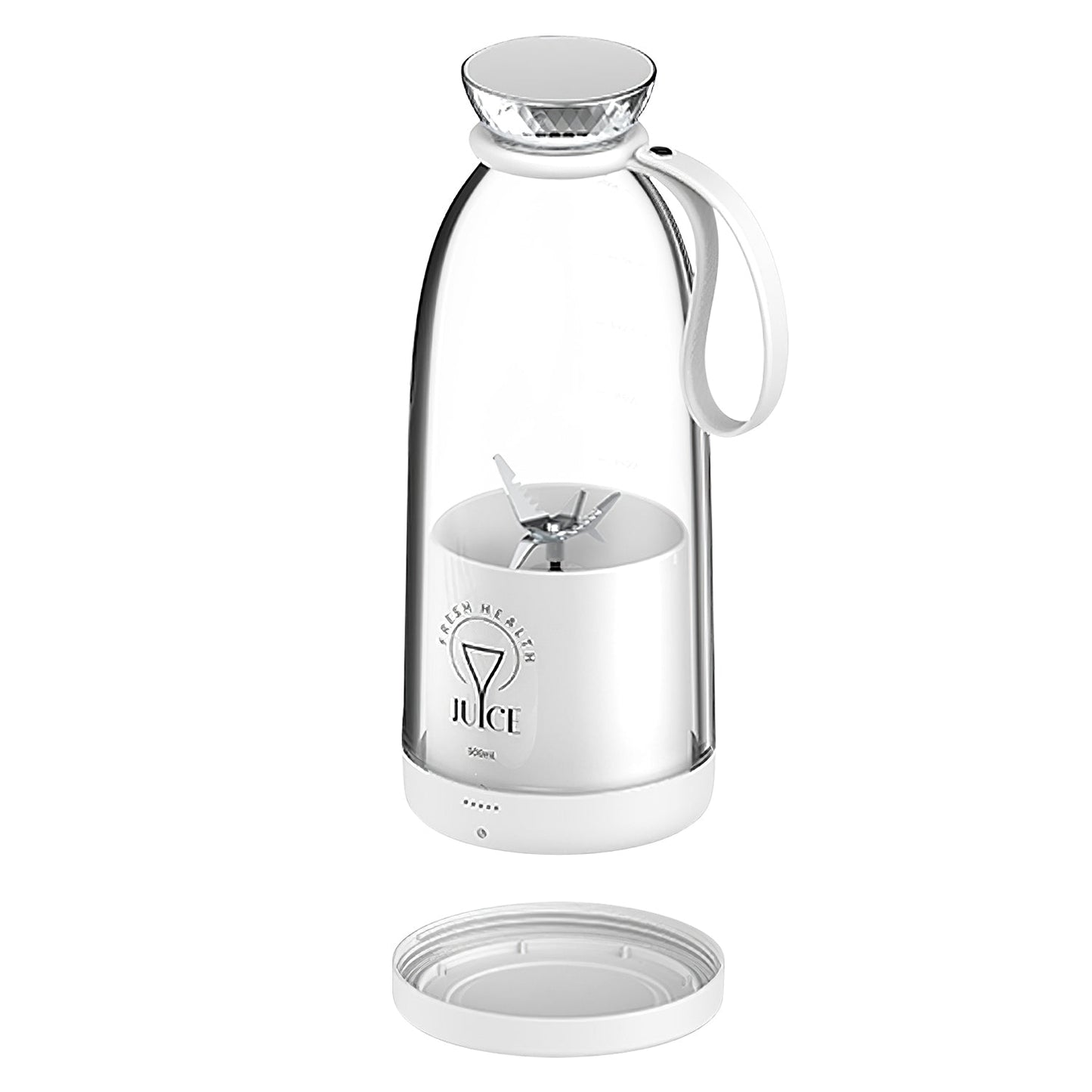 2-in-1 16.9OZ Portable Fruit Blender Electric Rechargeable Juice Cup for Shakes Smoothies Juice Personal Fruit Mixer with 6 Blades