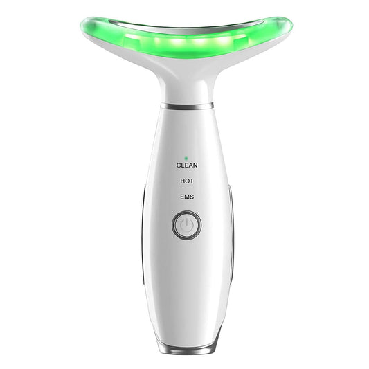 Anti-Aging EMS Gesichts- & Nacken Schönheitsgerät – 3 LED Modi mit Vibration